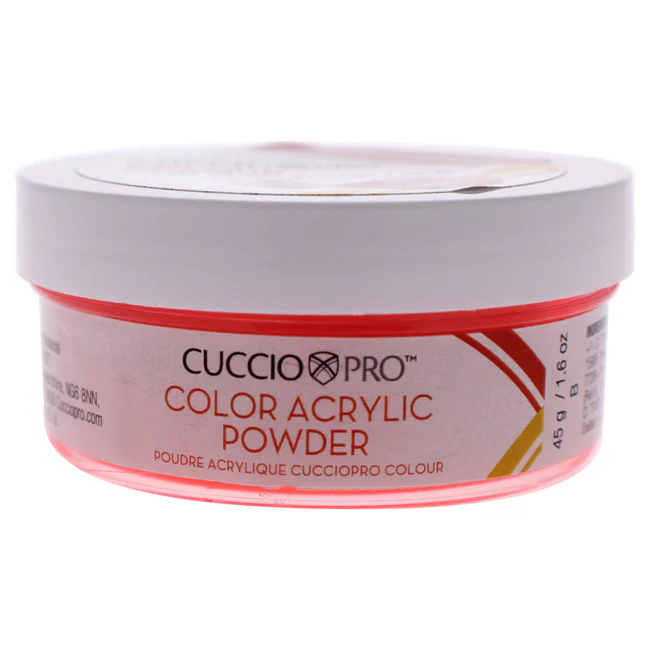 Colour Acrylic Powder - Neon Cherry by Cuccio PRO for Women - 1.6 oz Acrylic Powder - Olabens