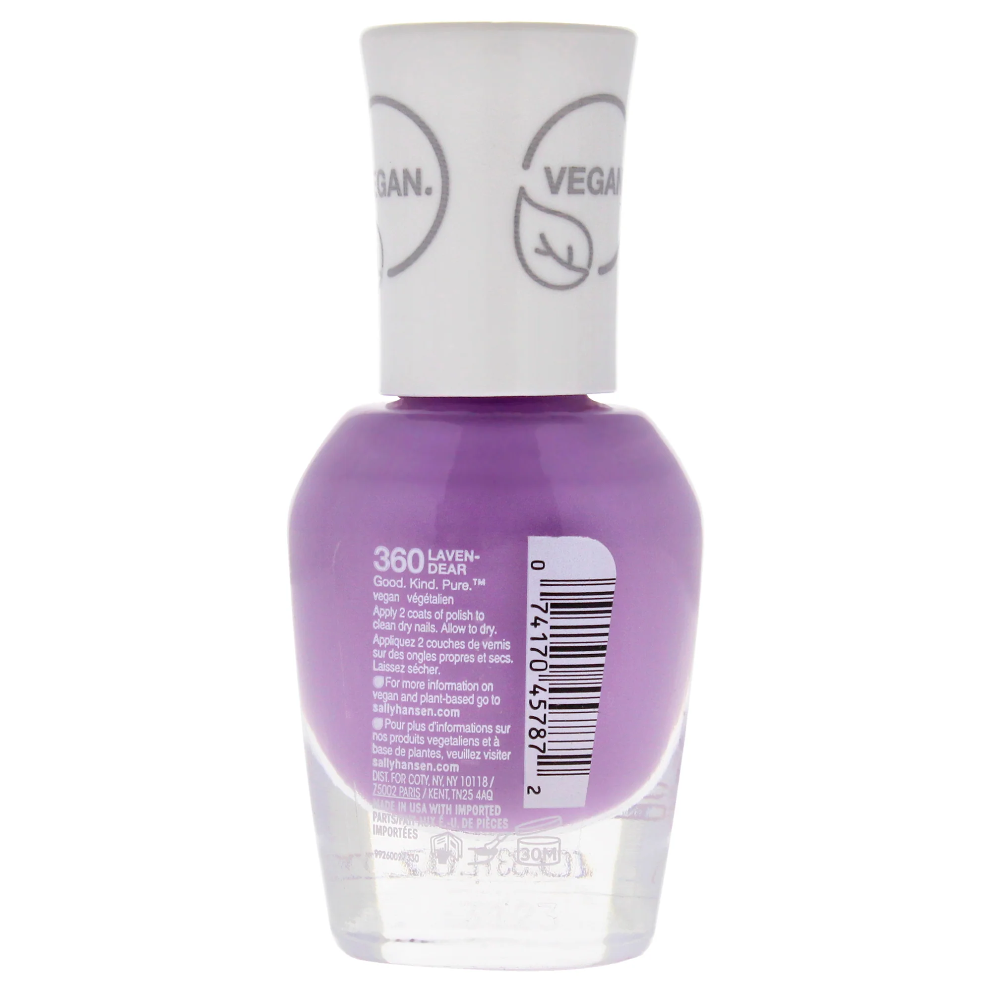 Good Kind Pure Vegan - 360 Laven-Dear by Sally Hansen for Women - 0.33 oz Nail Polish - Olabens