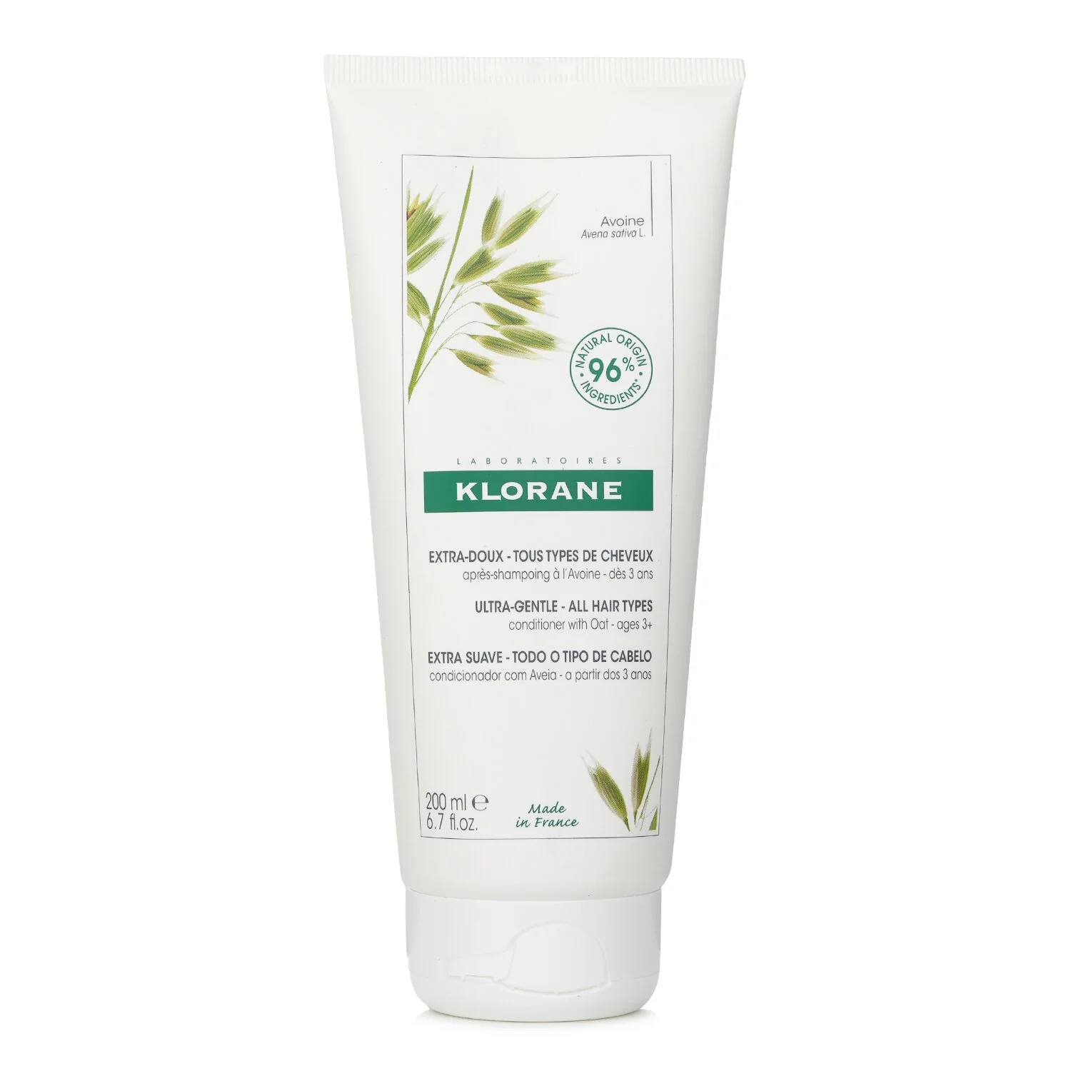 Klorane Conditioner With Oat (Ultra Gentle All Hair Types)  200ml/6.7oz - Olabens