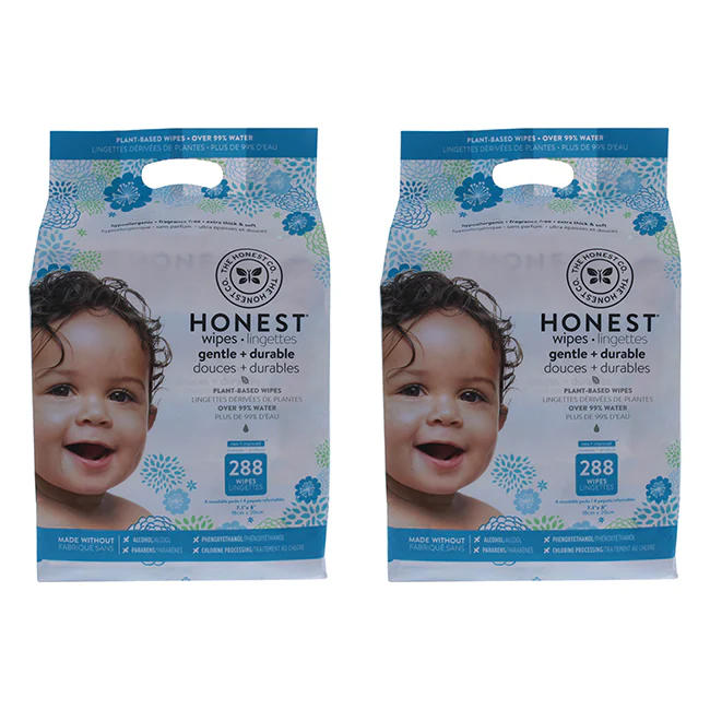 Honest Baby Wipes - Classic by Honest for Kids - 288 Count Wipes - Pack of 2 - Olabens