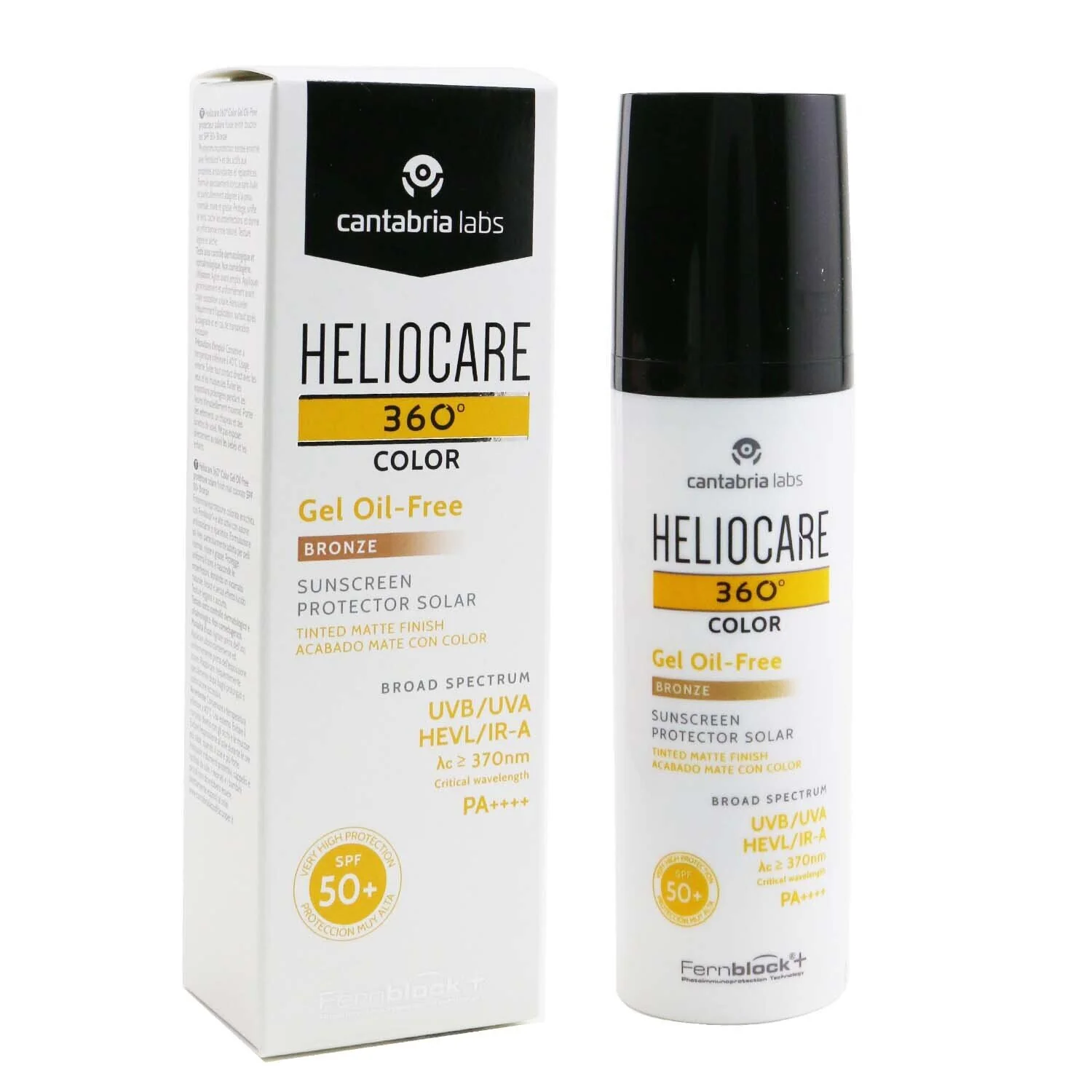 Heliocare by Cantabria Labs Heliocare 360 Color Gel - Oil Free (Tinted Matte Finish) SPF50 - # Bronze  50ml/1.7oz - Olabens
