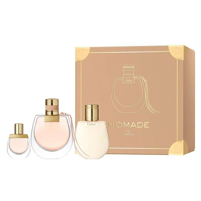 Chloe Nomade EDP 75ml + 5ml Purse Spray EDP + 100ml Body Lotion 3 piece - Olabens