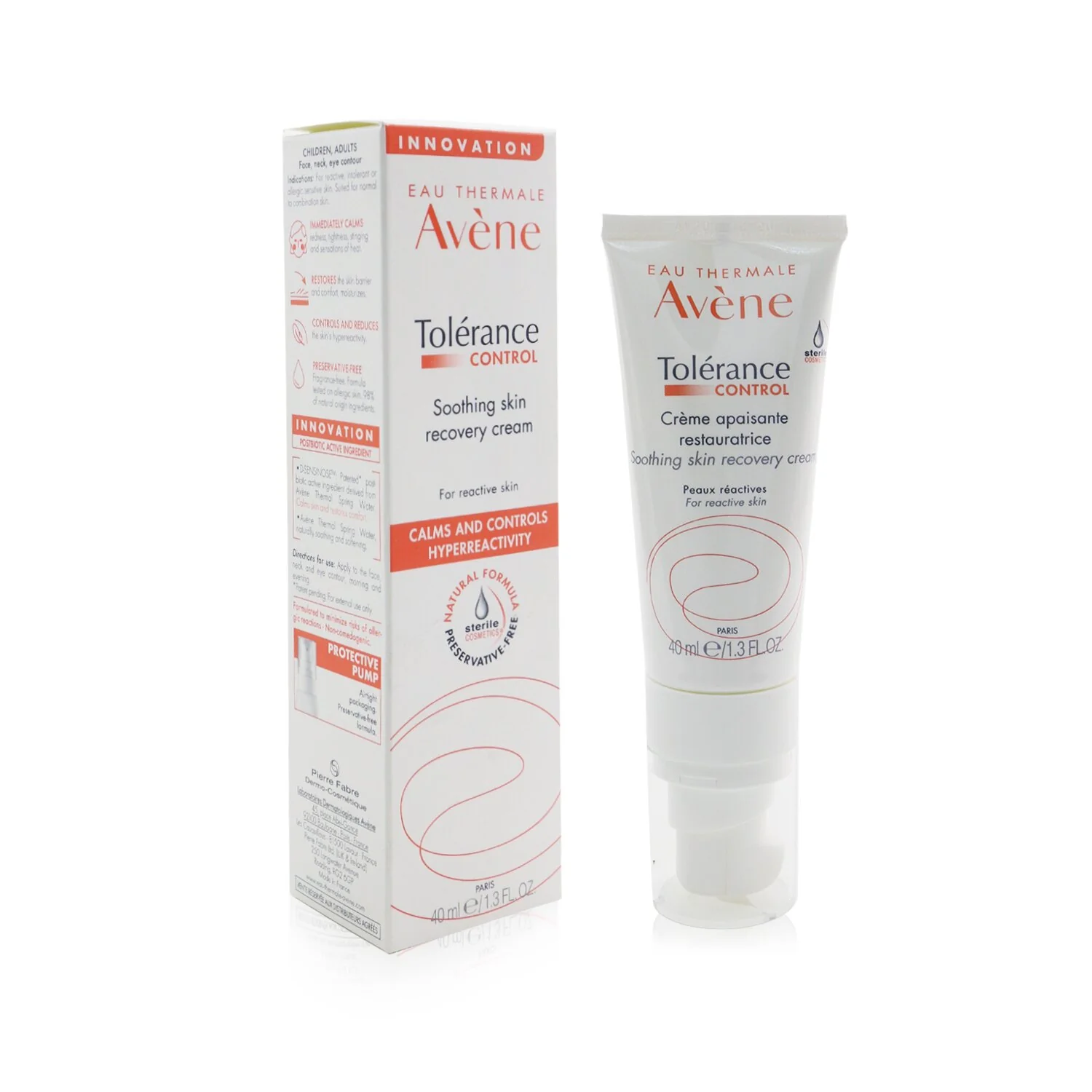 Avene Tolerance CONTROL Soothing Skin Recovery Cream - For Reactive Skin  40ml/1.3oz - Olabens
