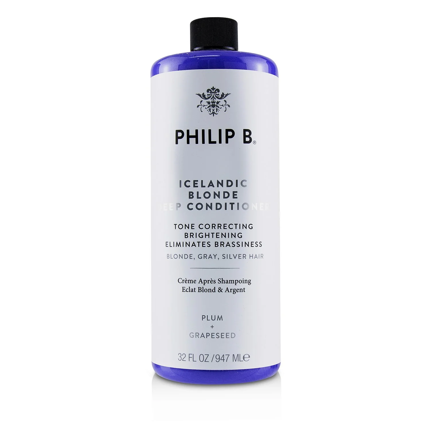 Philip B Icelandic Blonde Deep Conditioner (Tone Correcting Brightening Eliminates Brassiness - Blonde, Gray, Silver Hair)  947ml/32oz - Olabens