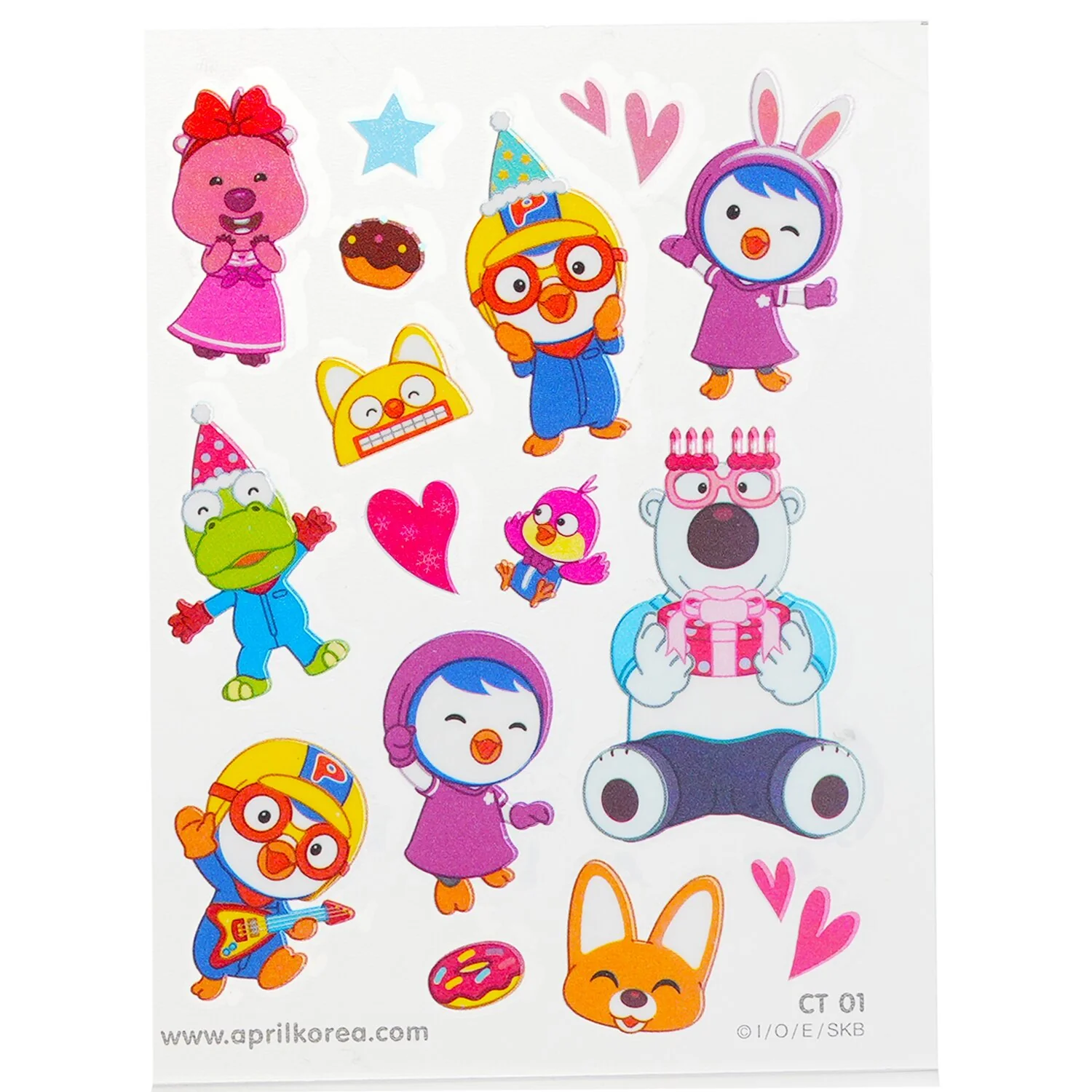 April Korea Pororo Body Sticker - # CT01  1pc - Olabens