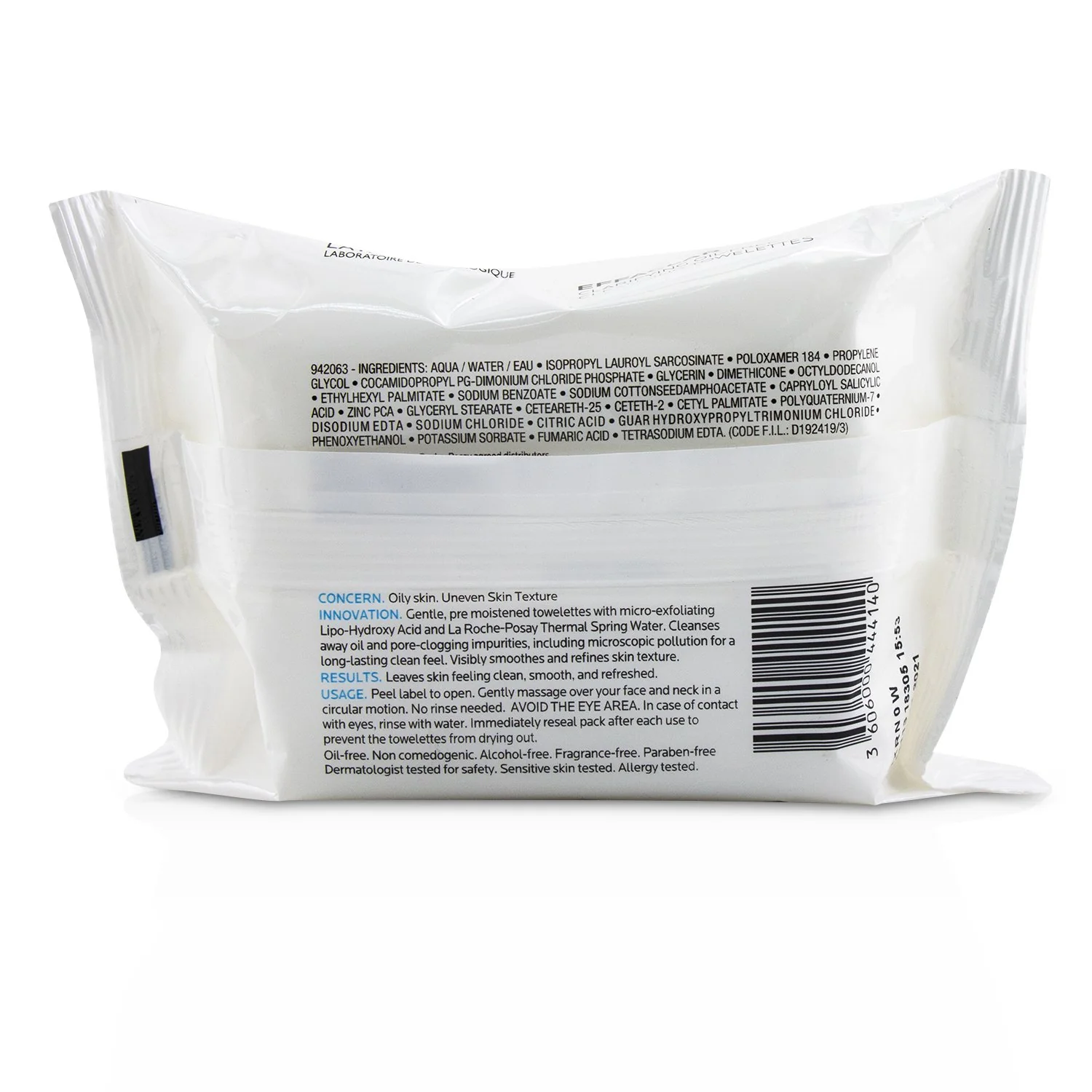 La Roche Posay Effaclar Clarifying Oil-Free Cleansing Towelettes  25wipes - Olabens