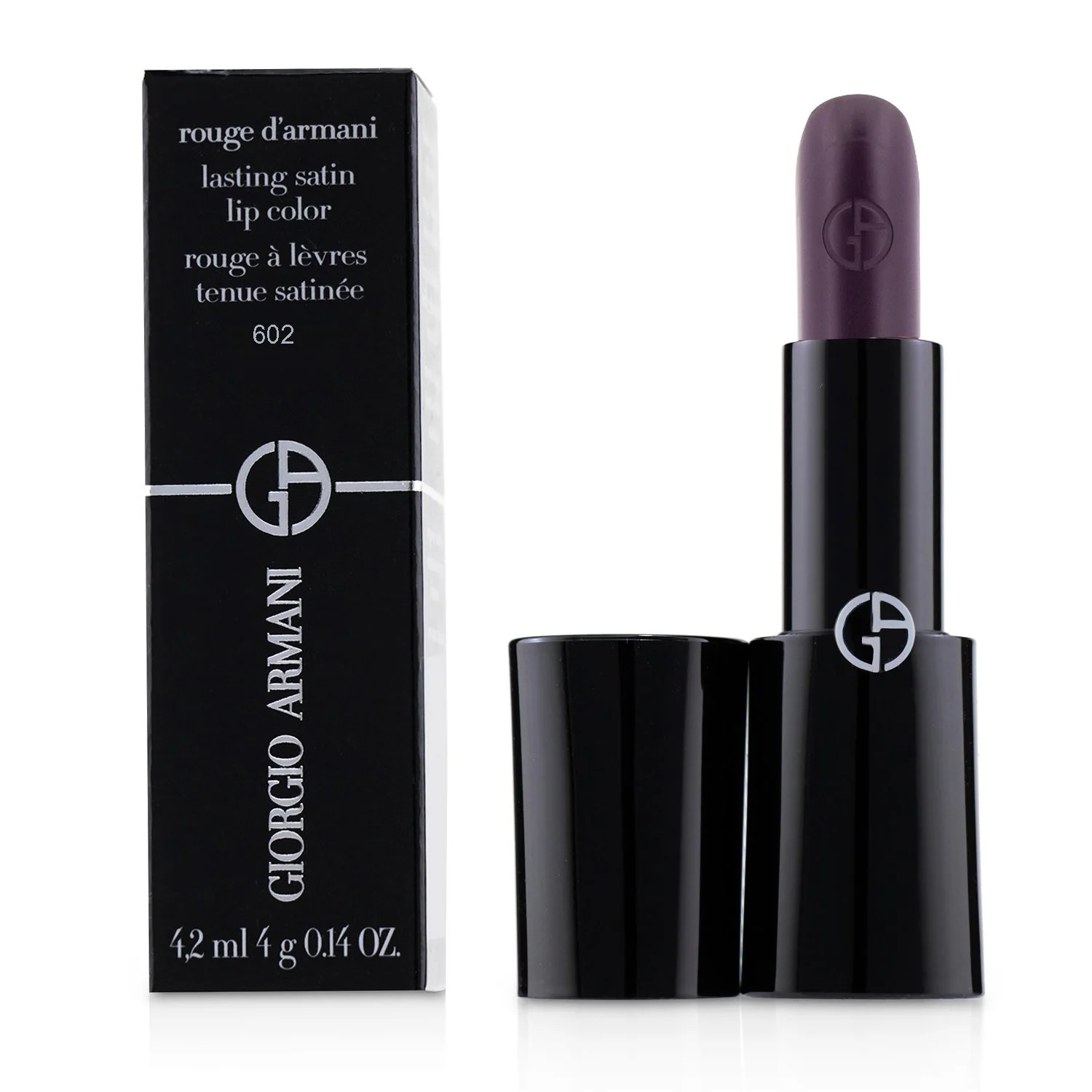 Giorgio Armani Rouge d'Armani Lasting Satin Lip Color - # 602 Night Viper  4g/0.14oz - Olabens