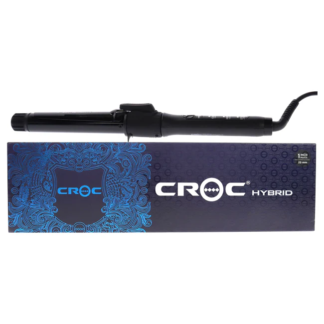 Croc Hybrid Curling Iron - Black by Croc for Unisex - 1 Inch Curling Iron - Olabens