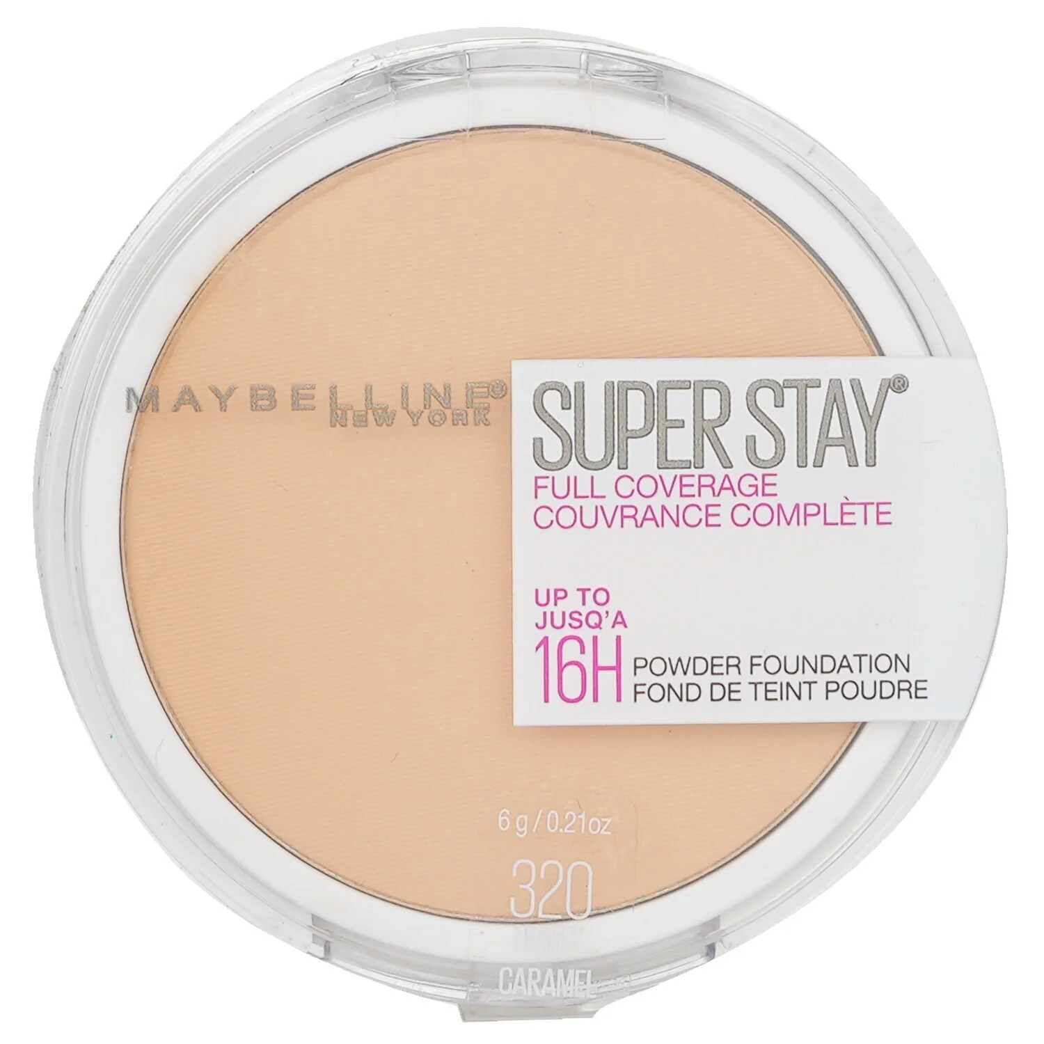 Maybelline Super Stay Full Coverage Powder Foundation - # 320 Honey Caramel  6g/0.21oz - Olabens