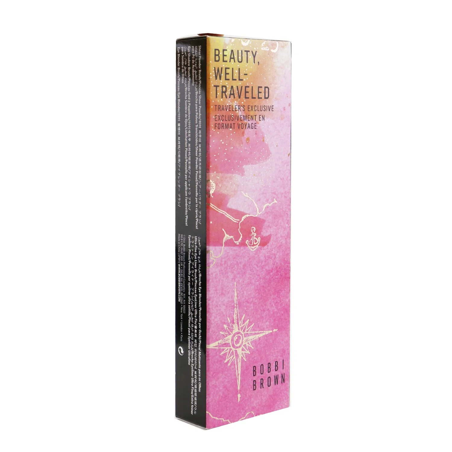 Bobbi Brown Travel Brush Set (4x Brush): Powder Brush + Eye Shadow Brush + Eye Blender Brush + Eye Liner Brush  4pcs - Olabens