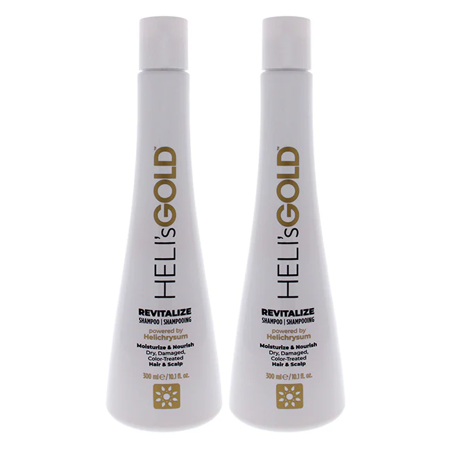 Revitalize Shampoo by Helis Gold for Unisex - 10.1 oz Shampoo - Pack of 2 - Olabens