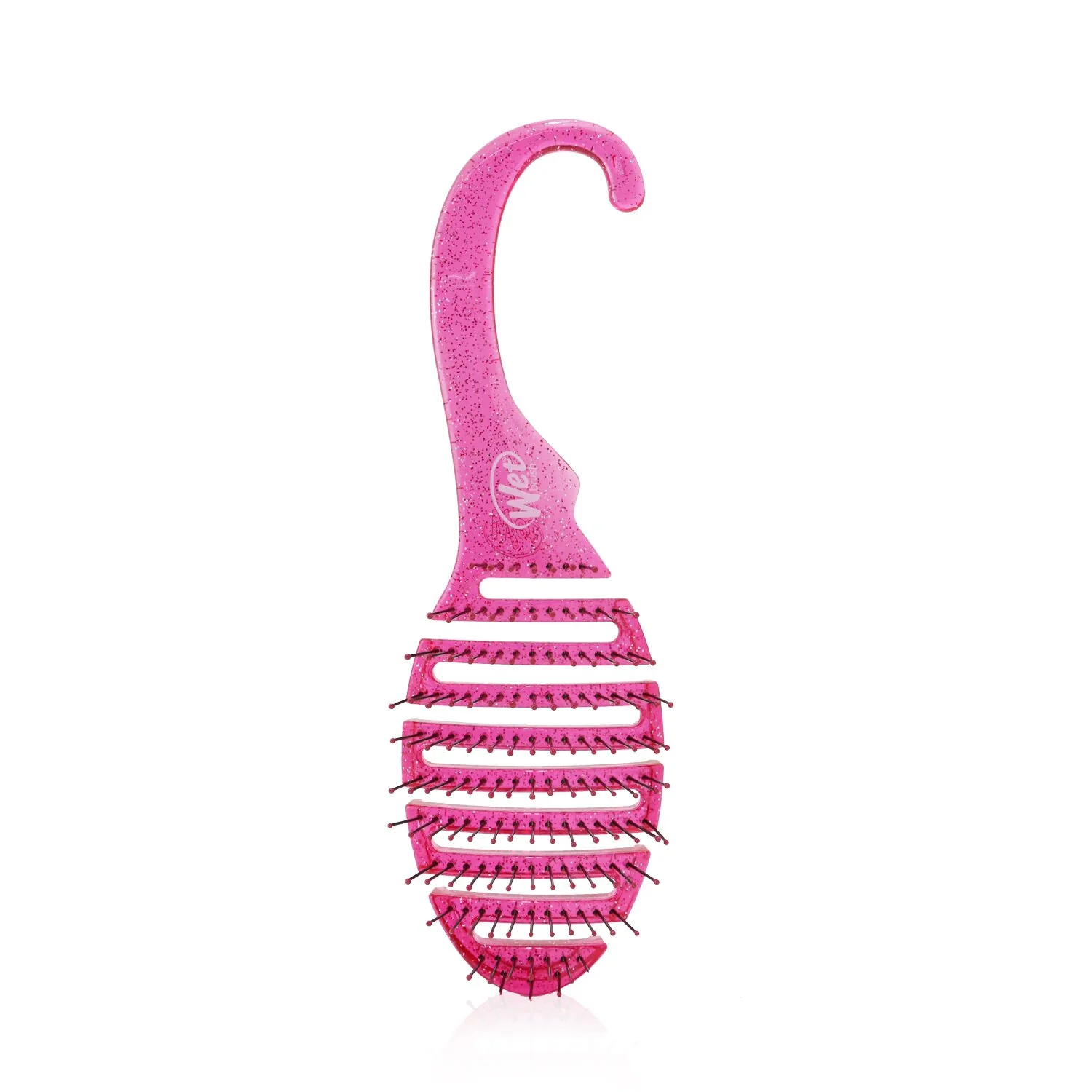 Wet Brush Shower Detangler - # Pink Glitter (Unboxed)  1pcs - Olabens