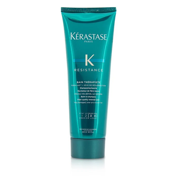 Kerastase Resistance Bain Therapiste Balm-In-Shampoo Fiber Quality Renewal Care (For Very Damaged, Over-Processed Hair) 250ml/8.5oz - Olabens