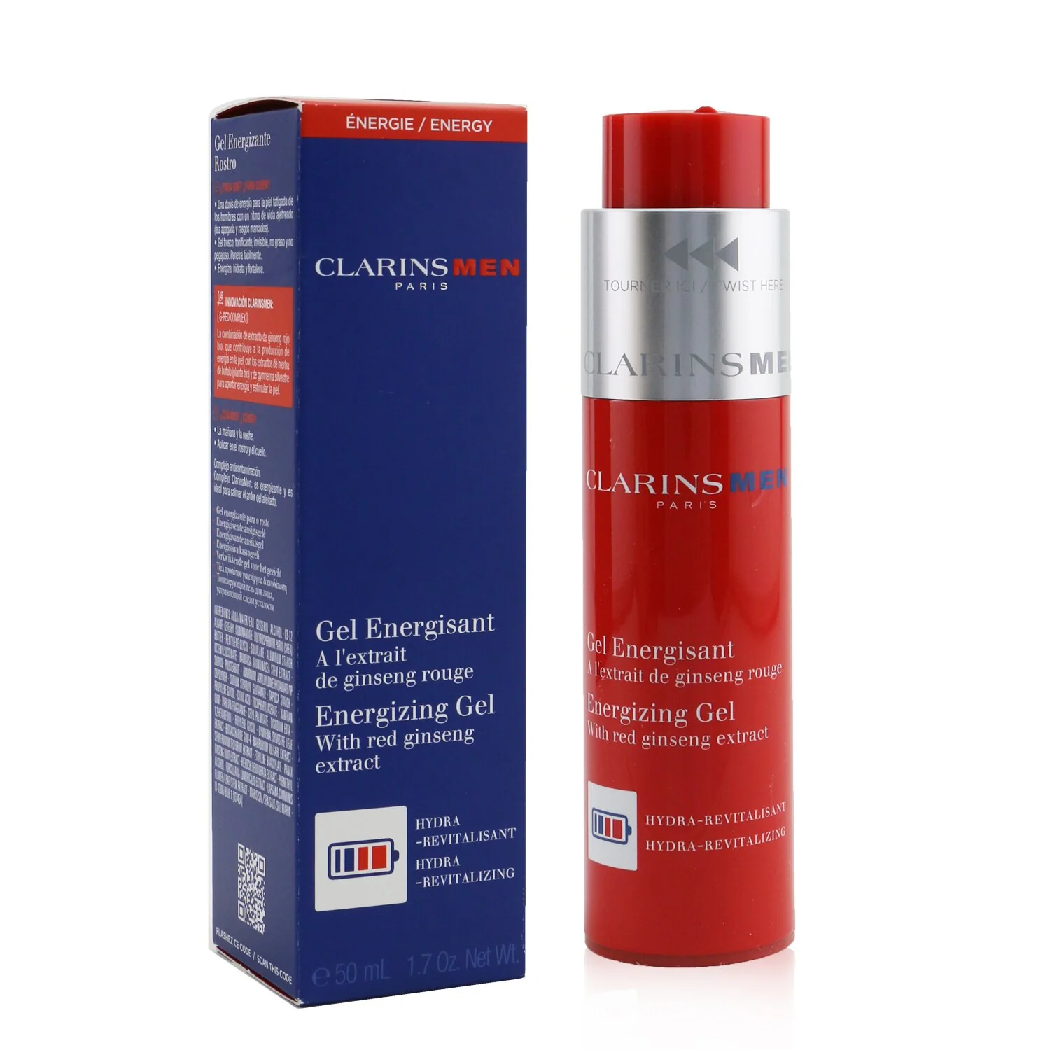 Clarins Men Energizing Gel With Red Ginseng Extract  50ml/1.7oz - Olabens