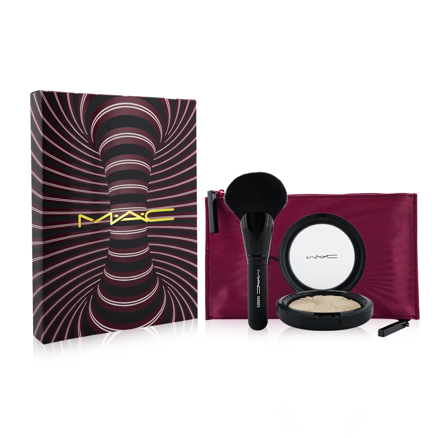 MAC Trick Of The Light Extra Dimension Skinfinish Kit (1x Highlighter + 1x Brush +1x Bag)  2pcs+1Bag - Olabens