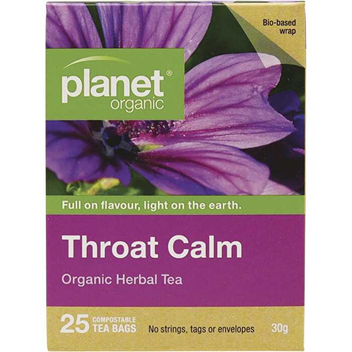 Planet Organic Organic Herbal Tea Throat Calm x 25 Tea Bags - Olabens