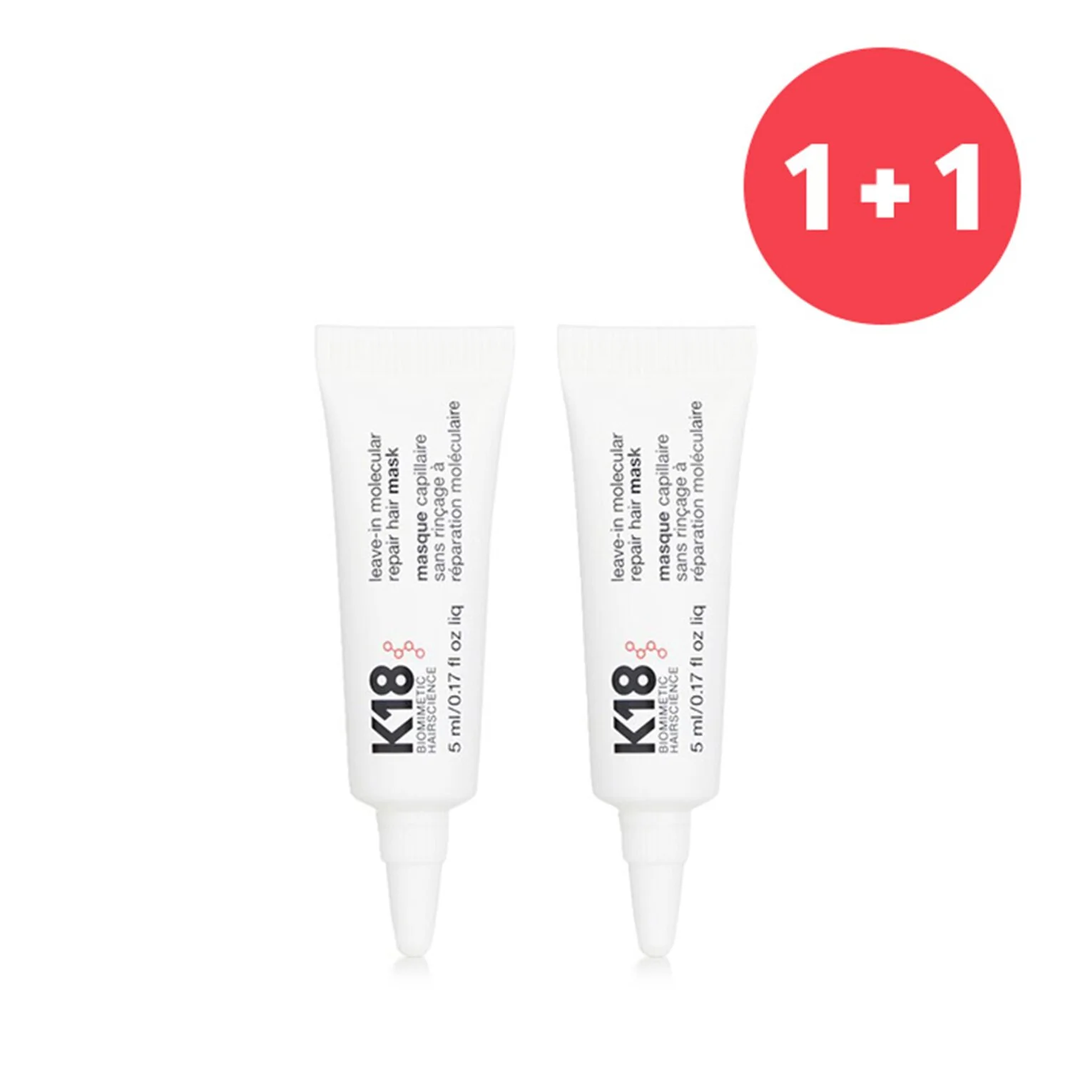 K18 【1+1 Set】Leave-In Molecular Repair Hair Mask  5ml/0.17oz - Olabens