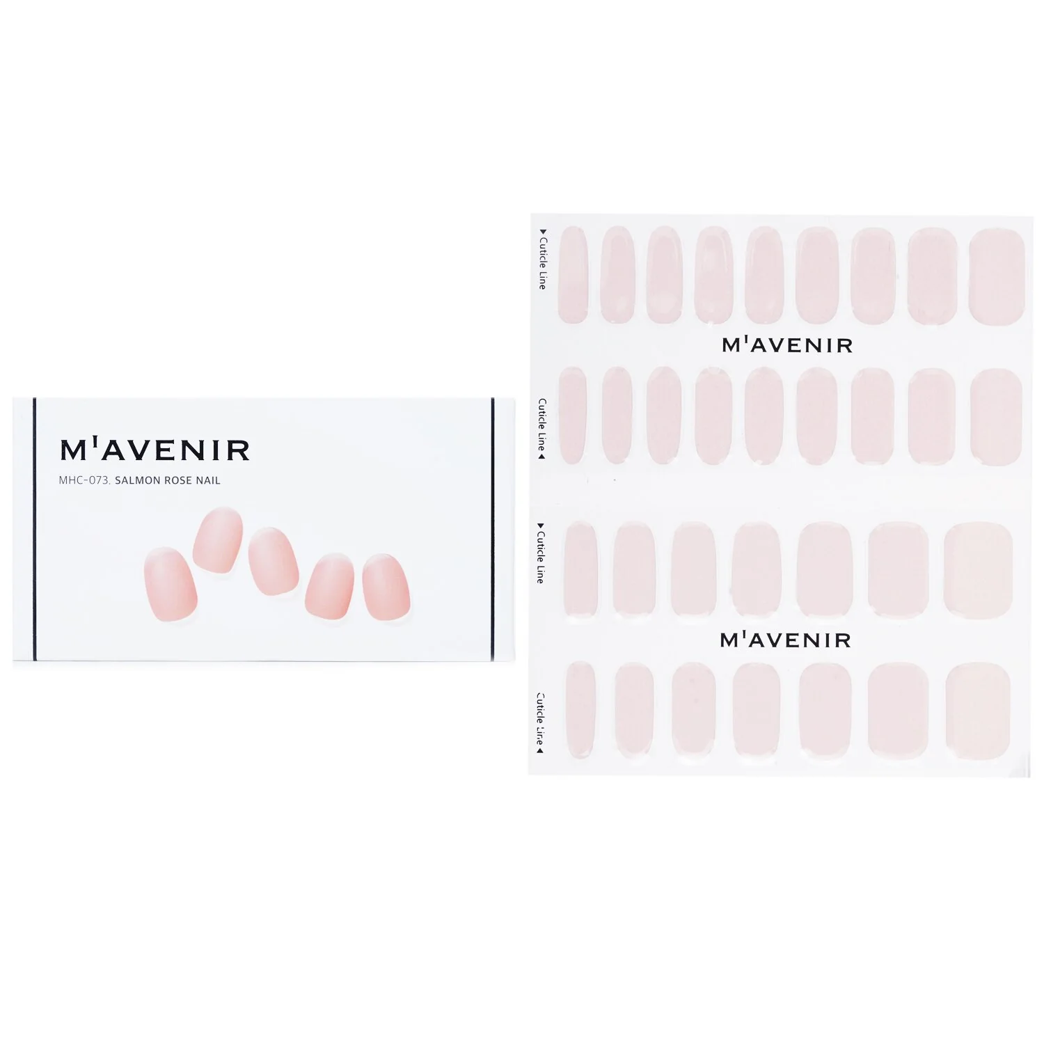 Mavenir Nail Sticker (Pink) - # Salmon Rose Nail  32pcs - Olabens