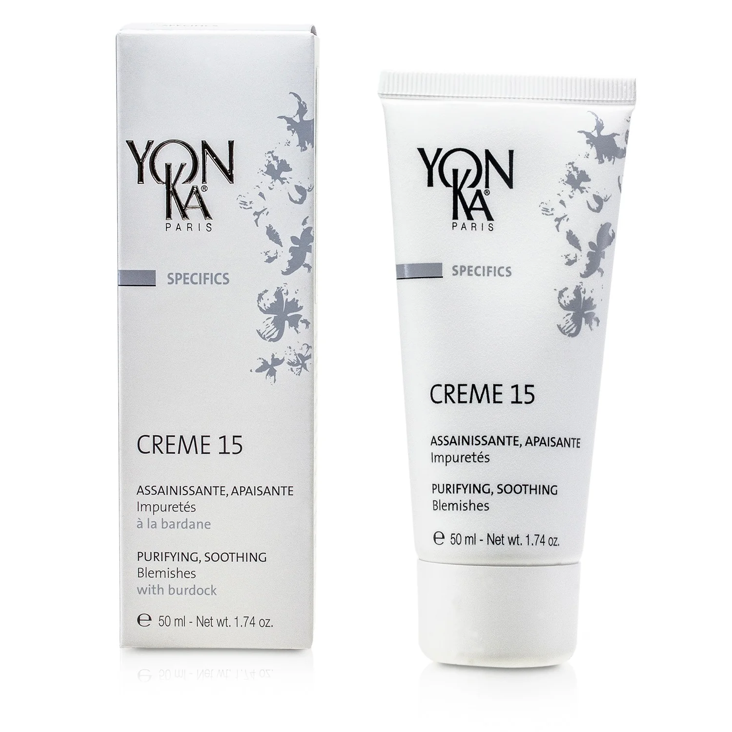 Yonka Specifics Creme 15 With Burdock - Purifying, Soothing (For Blemishes)  50ml/1.74oz - Olabens
