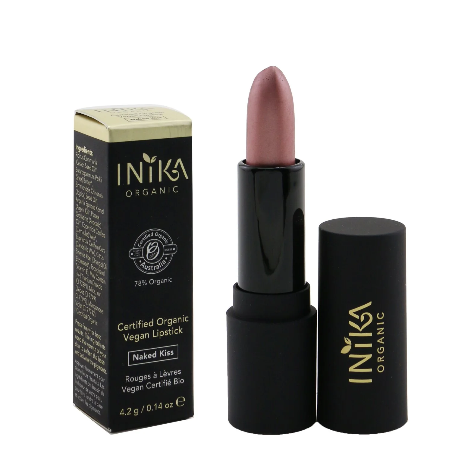 INIKA Organic Certified Organic Vegan Lipstick - # Naked Kiss  4.2g/0.14oz - Olabens