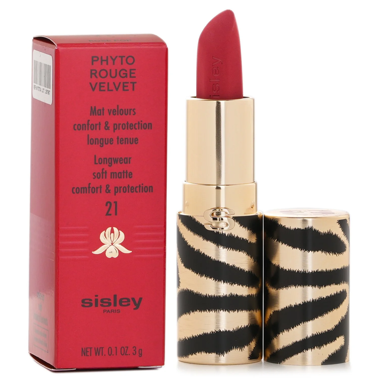 Sisley Phyto Rouge Velvet Lip Balm - # 21 Rose Pop  3g - Olabens