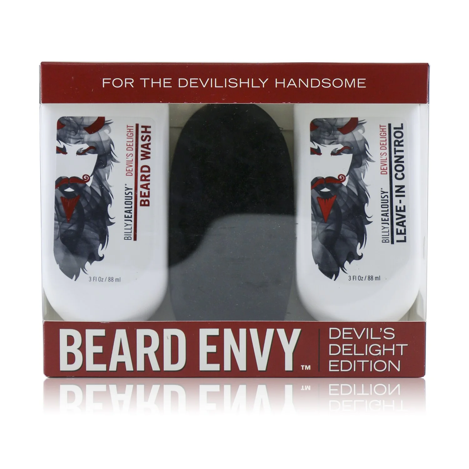 Billy Jealousy Devil's Delight Beard Envy Kit: 1x Beard Wash 88ml + 1x Leave-In Control 88ml + 1x Beard Brush (Box Slightly Damaged)  3pcs - Olabens