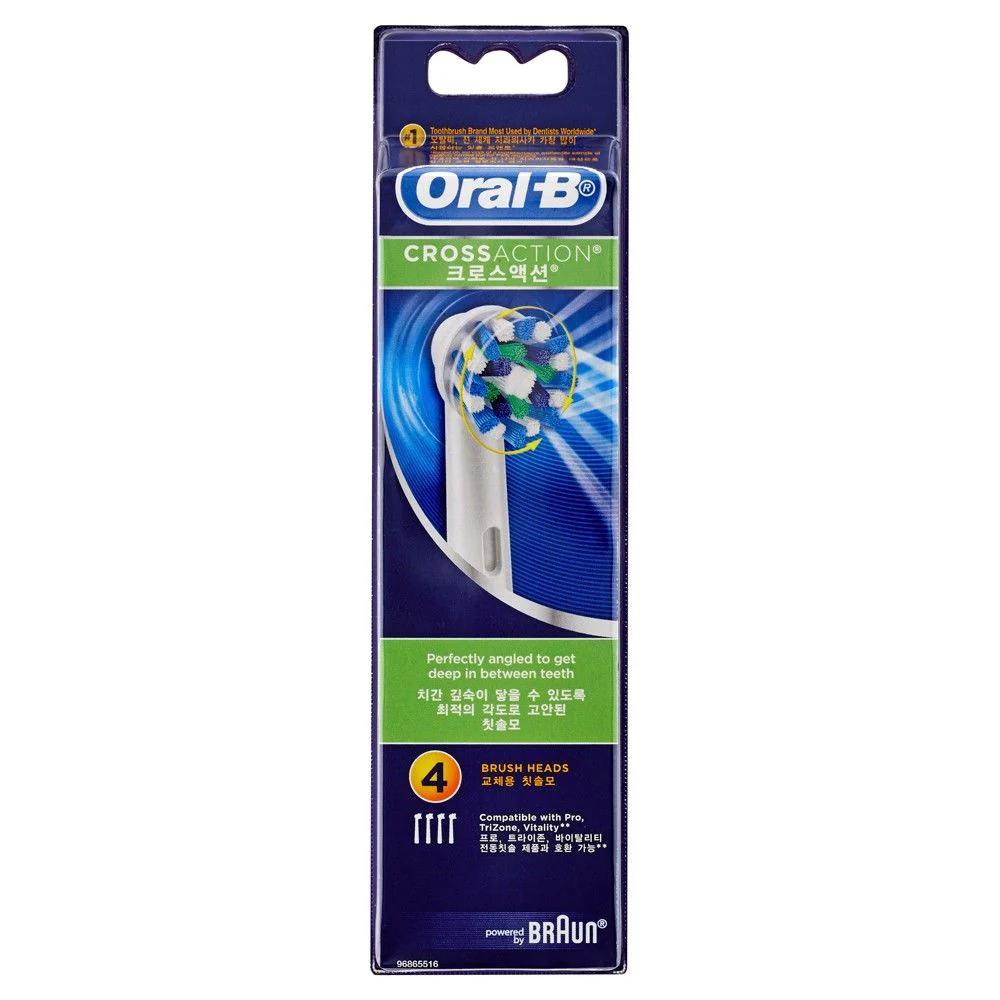 Oral B Power Brush Refill Cross Action 4 Pack - Olabens