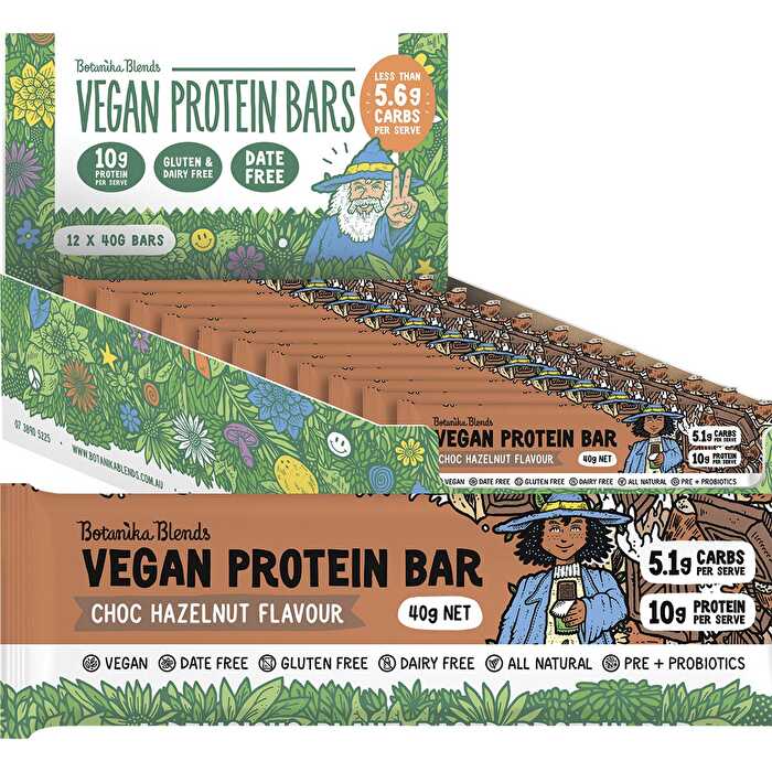 Botanika Blends Vegan Protein Bars Choc Hazelnut 12x40g - Olabens