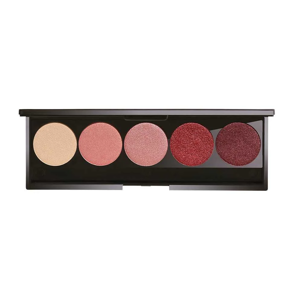 B Cosmic Pressed Eyeshadow Palette (5 Colors) - Silky Red - Olabens