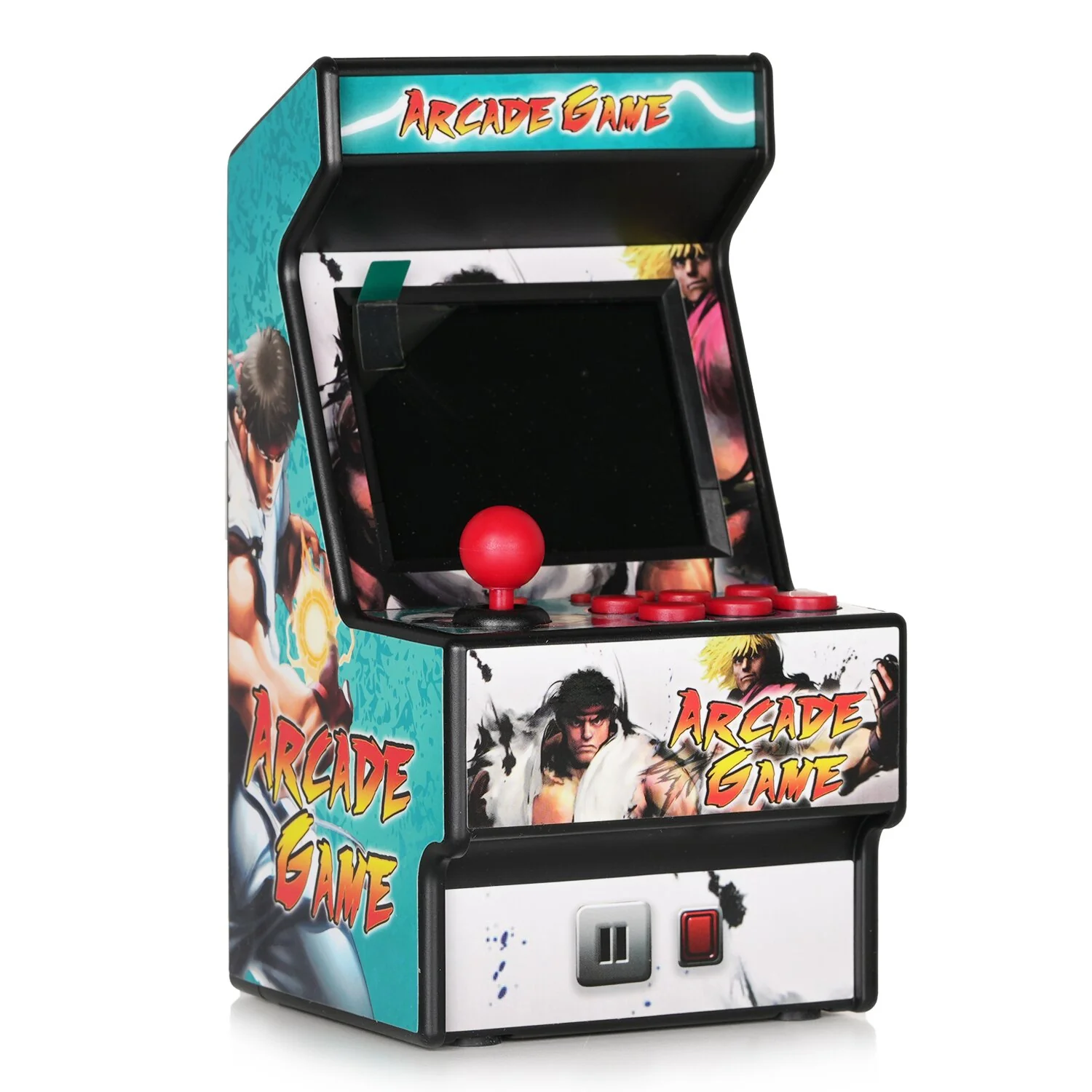 Hobbiesntoys Retro Mini Arcade Machine, Handheld Game Console with 156 Classic Video Games 2.8 Inch Color Display - Cyan  3.35*3.35*6.3in - Olabens