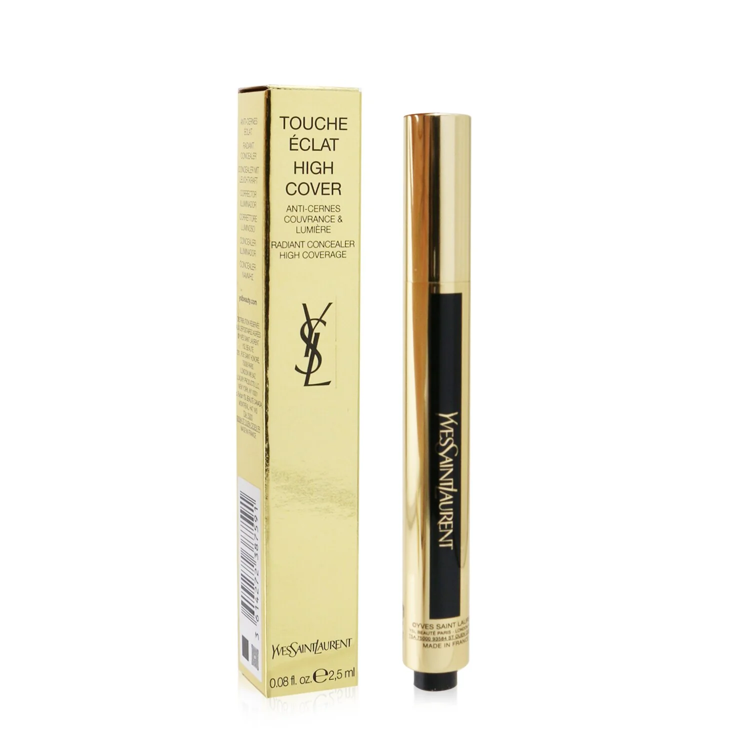 Yves Saint Laurent Touche Eclat High Cover Radiant Concealer - # 1 Porcelain  2.5ml/0.08oz - Olabens