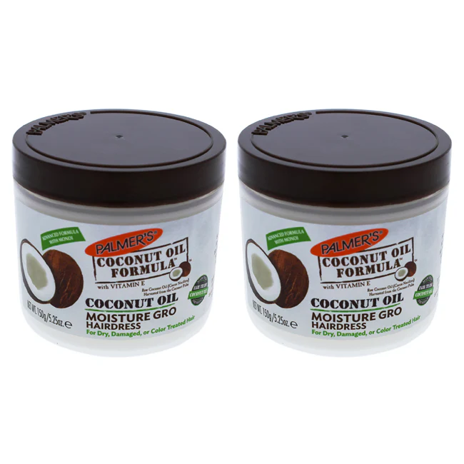 Palmers Coconut Oil Moisture Gro Hairdress - Pack of 2 by Palmers for Unisex - 5.25 oz Treatment - Olabens