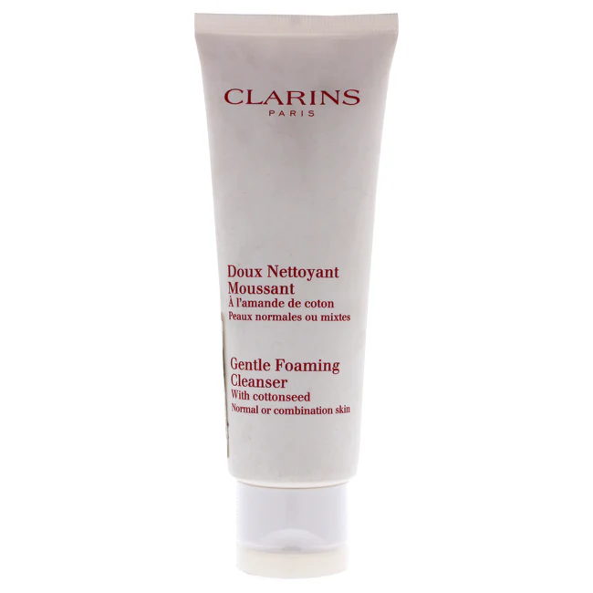 Clarins Gentle Foaming Cleanser With Cottonseed - Normal or Combination Skin by Clarins for Unisex - 4.4 oz Cleanser (Unboxed) - Olabens