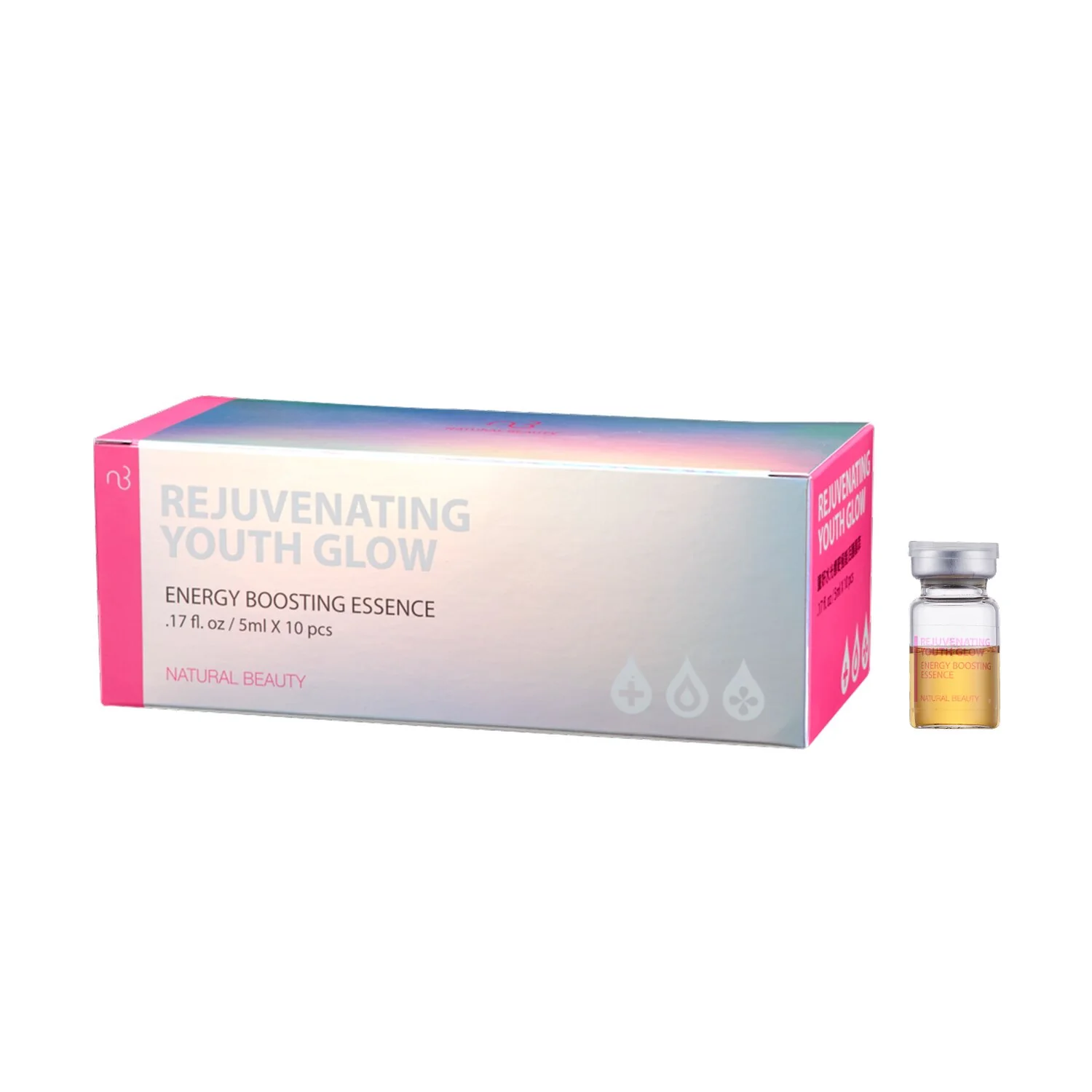Natural Beauty Rejuvenating Youth Glow Energy Boosting Essence  10x 5ml/0.17oz - Olabens