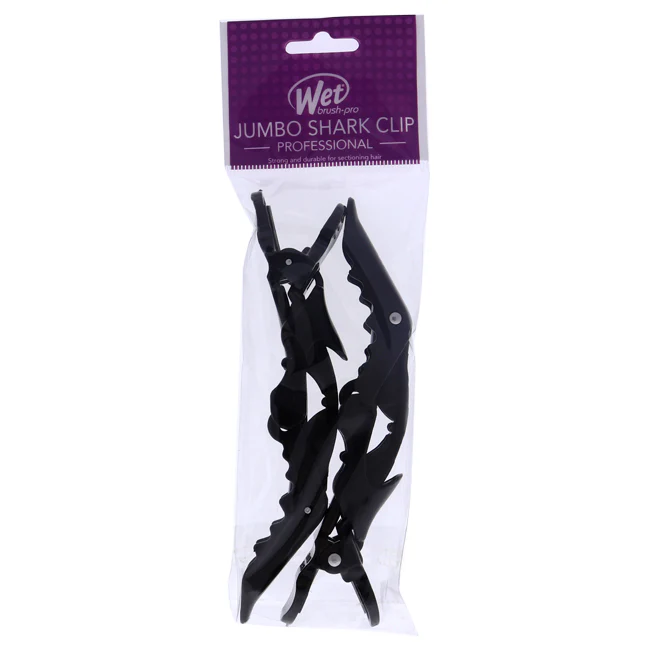 Wet Brush Jumbo Shark Clips - Black by Wet Brush for Unisex - 2 Pc Hair Clips - Olabens