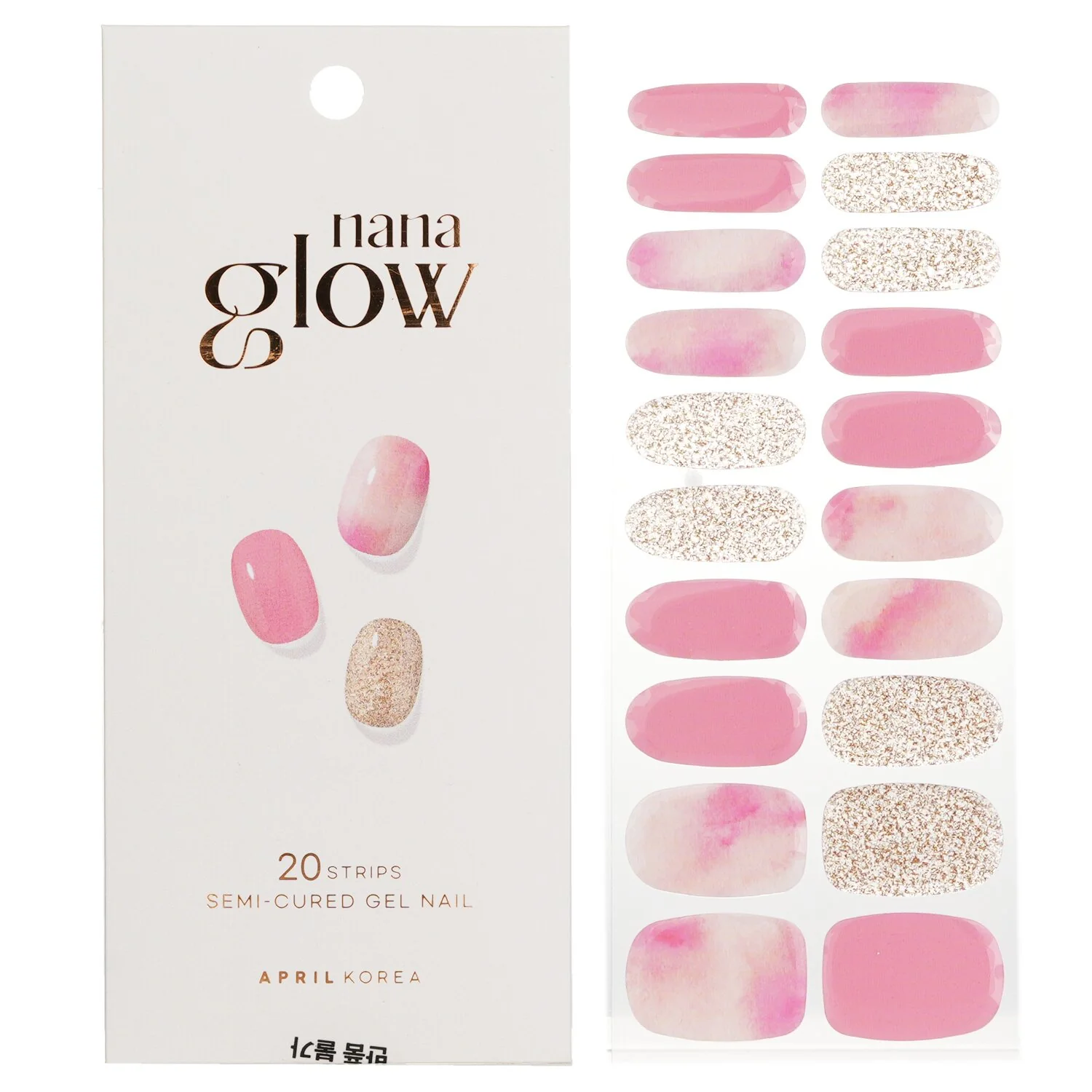April Korea Nanaglow Nail Sticker - # GN22  20pcs - Olabens