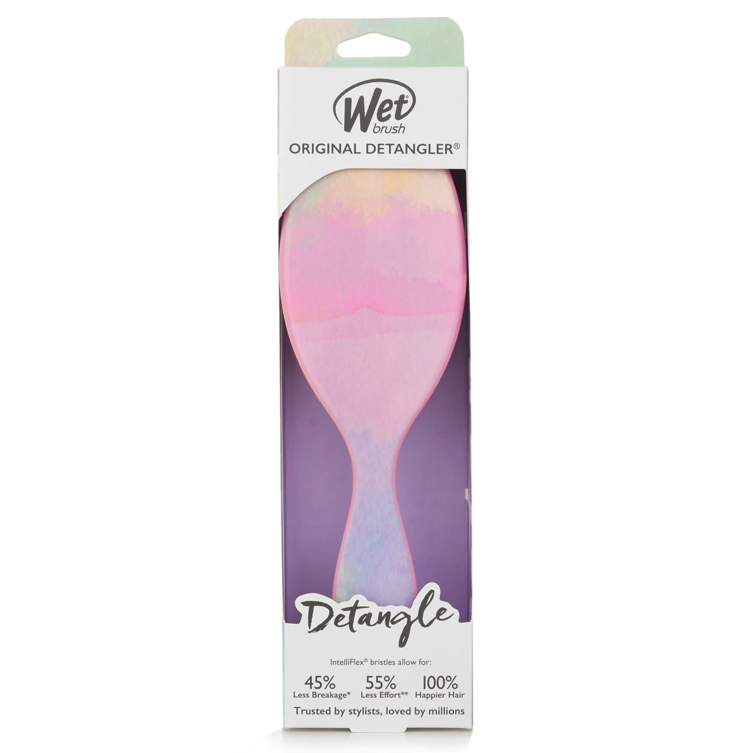 Wet Brush Original Detangler Colorwash Stripes - # Pink  1pc - Olabens