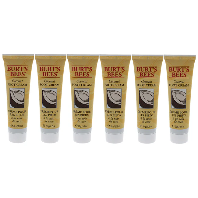 Burts Bees Coconut Foot Cream by Burts Bees for Unisex - 0.75 oz Cream - Pack of 6 - Olabens