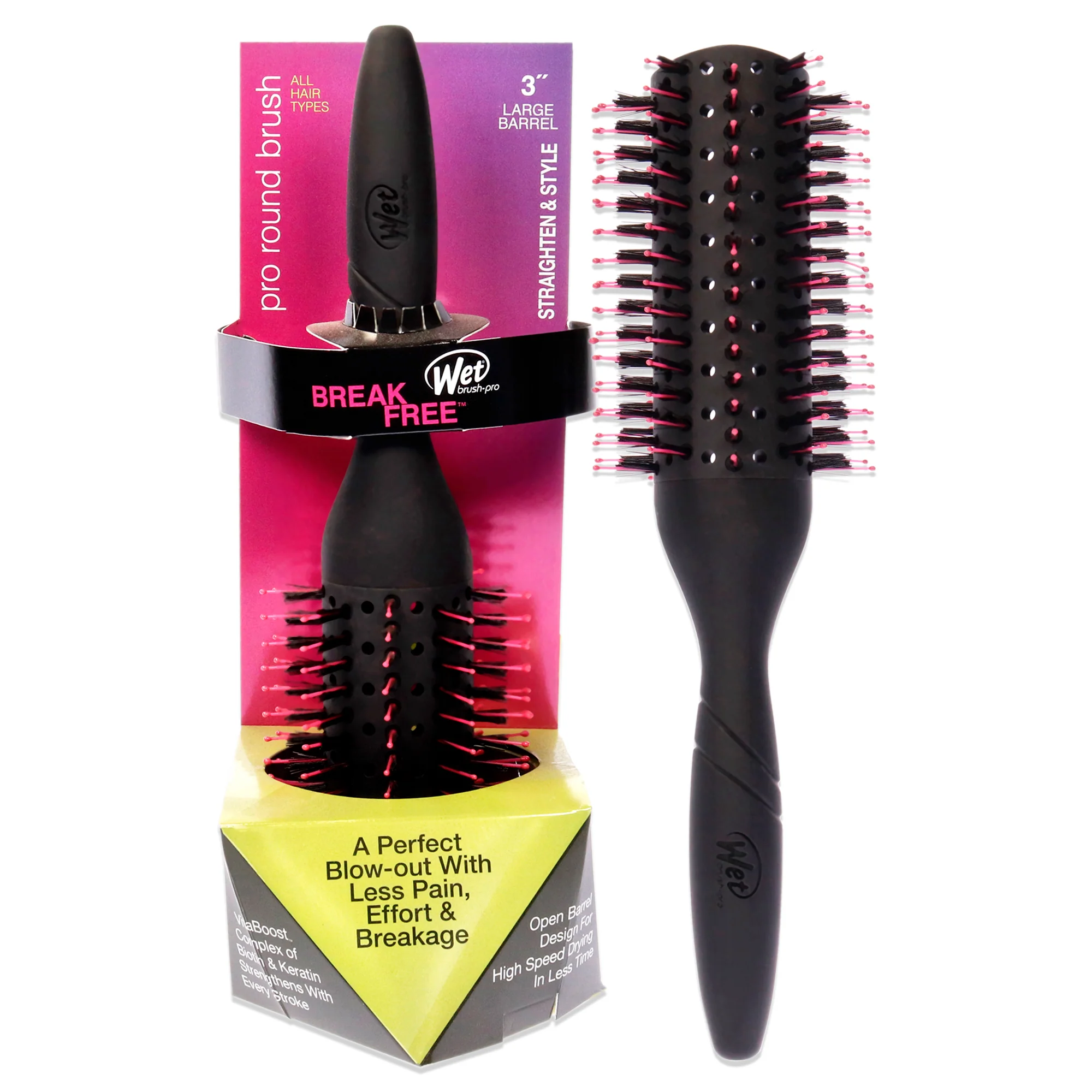 Wet Brush Pro Fast Dry Round Brush - Circle by Wet Brush for Unisex - 3 Inch Hair Brush - Olabens