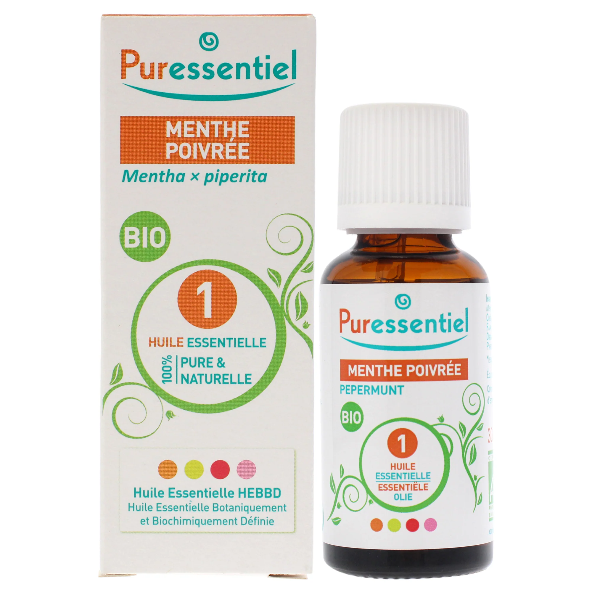 Organic Essential Oil - Peppermint by Puressentiel for Unisex - 1 oz Oil - Olabens
