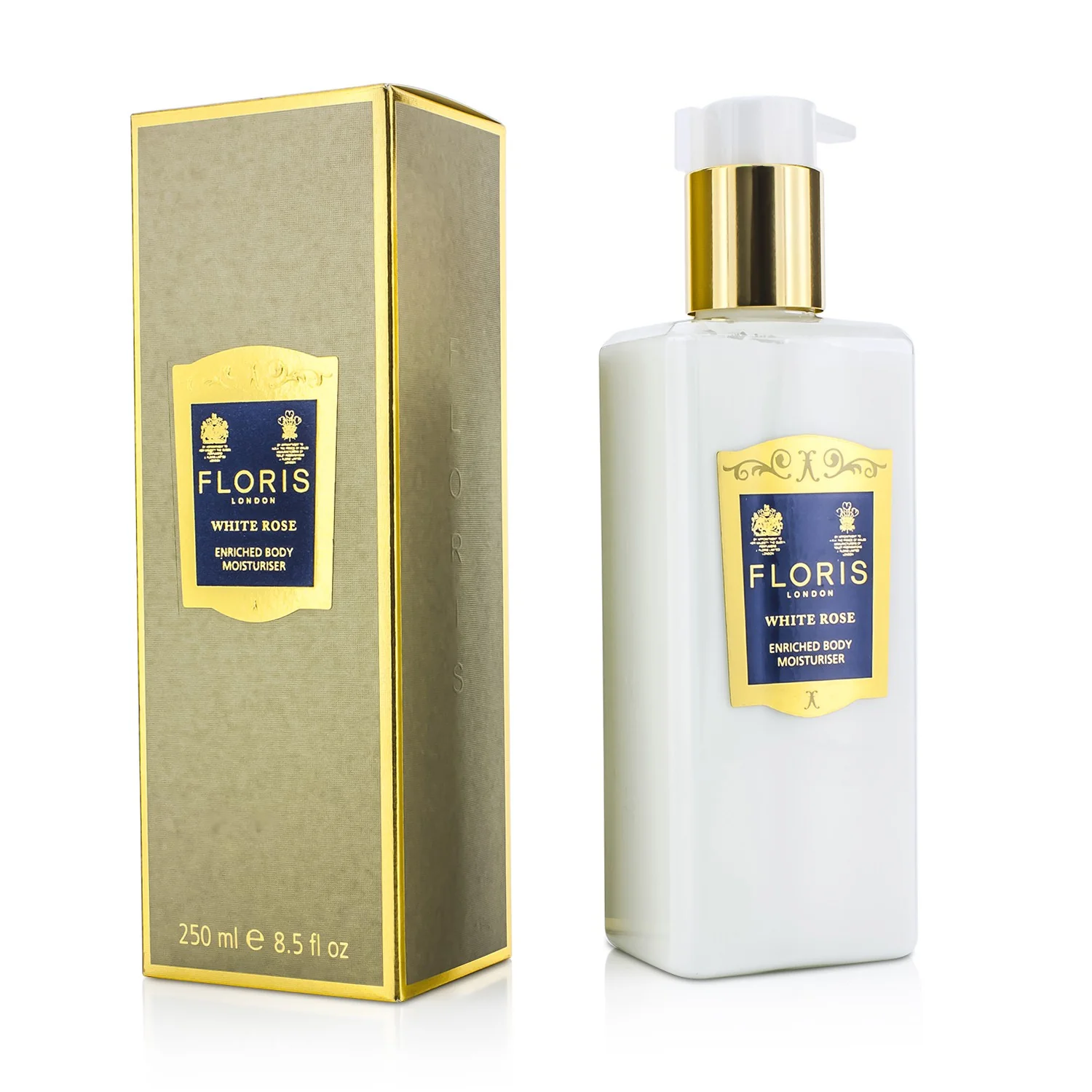 Floris White Rose Enriched Body Moisturiser  250ml/8.5oz - Olabens