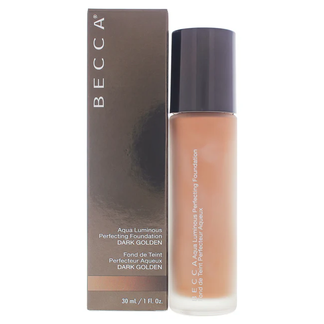 Becca Aqua Luminous Perfecting Foundation - Dark Golden by Becca for Women - 1 oz Foundation - Olabens