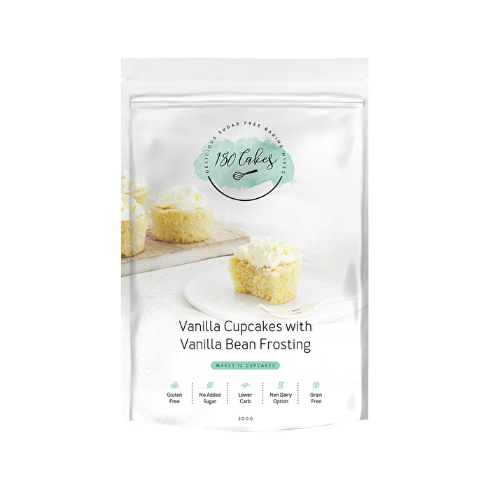 180 Cakes Cupcakes Mix Vanilla with Vanilla Bean Frosting 330g - Olabens