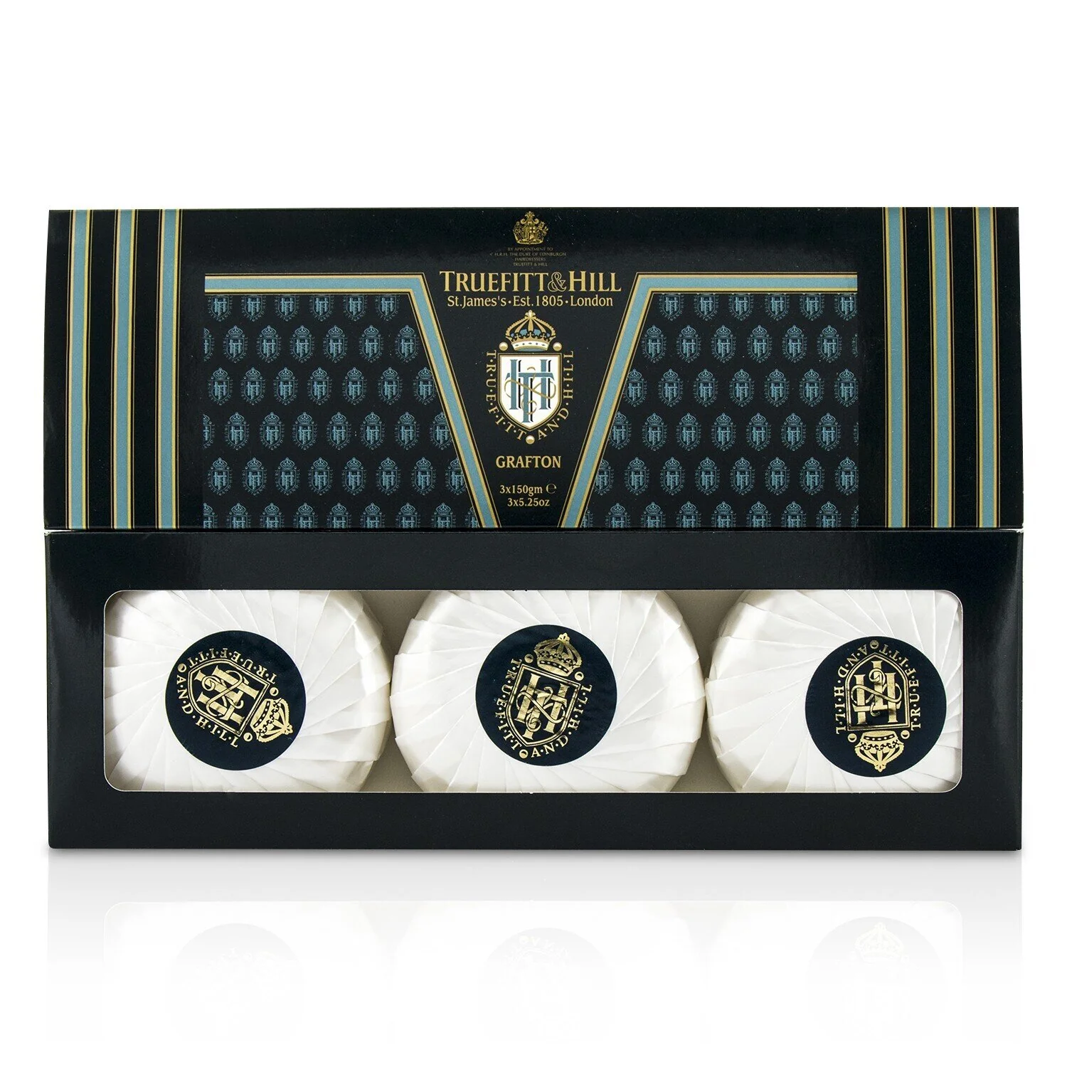 Truefitt & Hill Grafton Luxury Soap (Triple)  3x150g/5.25oz - Olabens