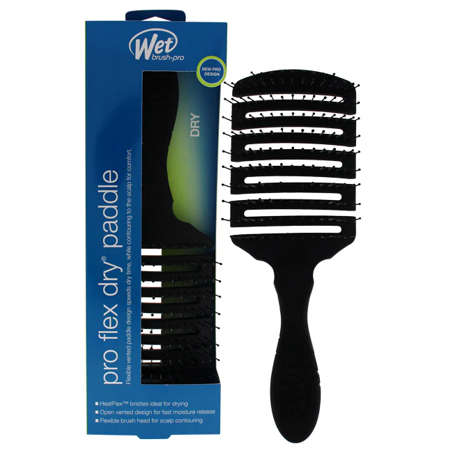 Wet Brush Pro Flex Dry Paddle Brush - Black by Wet Brush for Unisex - 1 Pc Hair Brush - Olabens