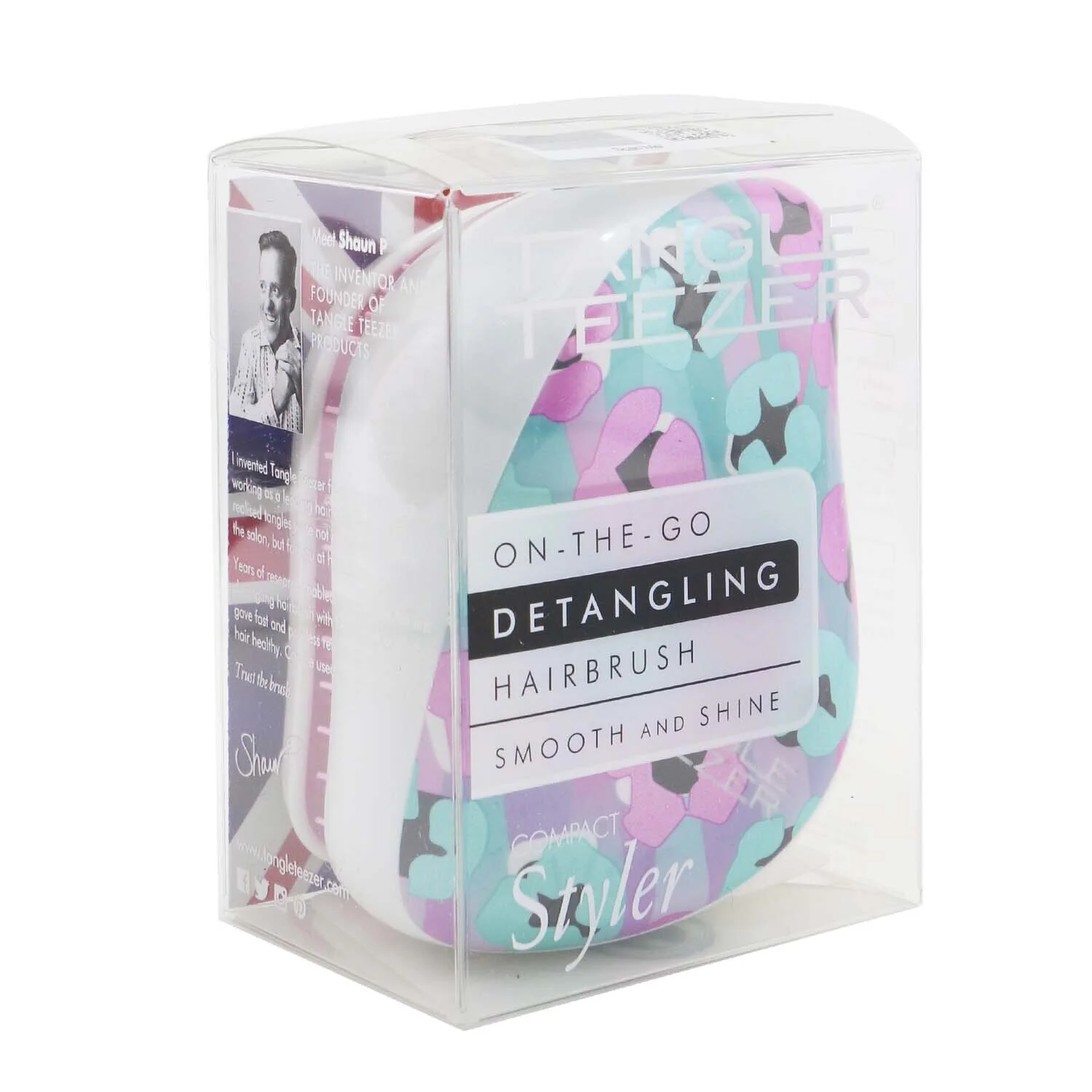 Tangle Teezer Compact Styler On-The-Go Detangling Hair Brush - # Ultra Mint Pink  1pc - Olabens