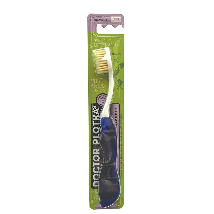 Dr Plotka's Doctor Plotka's Mouthwatchers Toothbrush Travel (foldable) Adult Soft Blue - Olabens