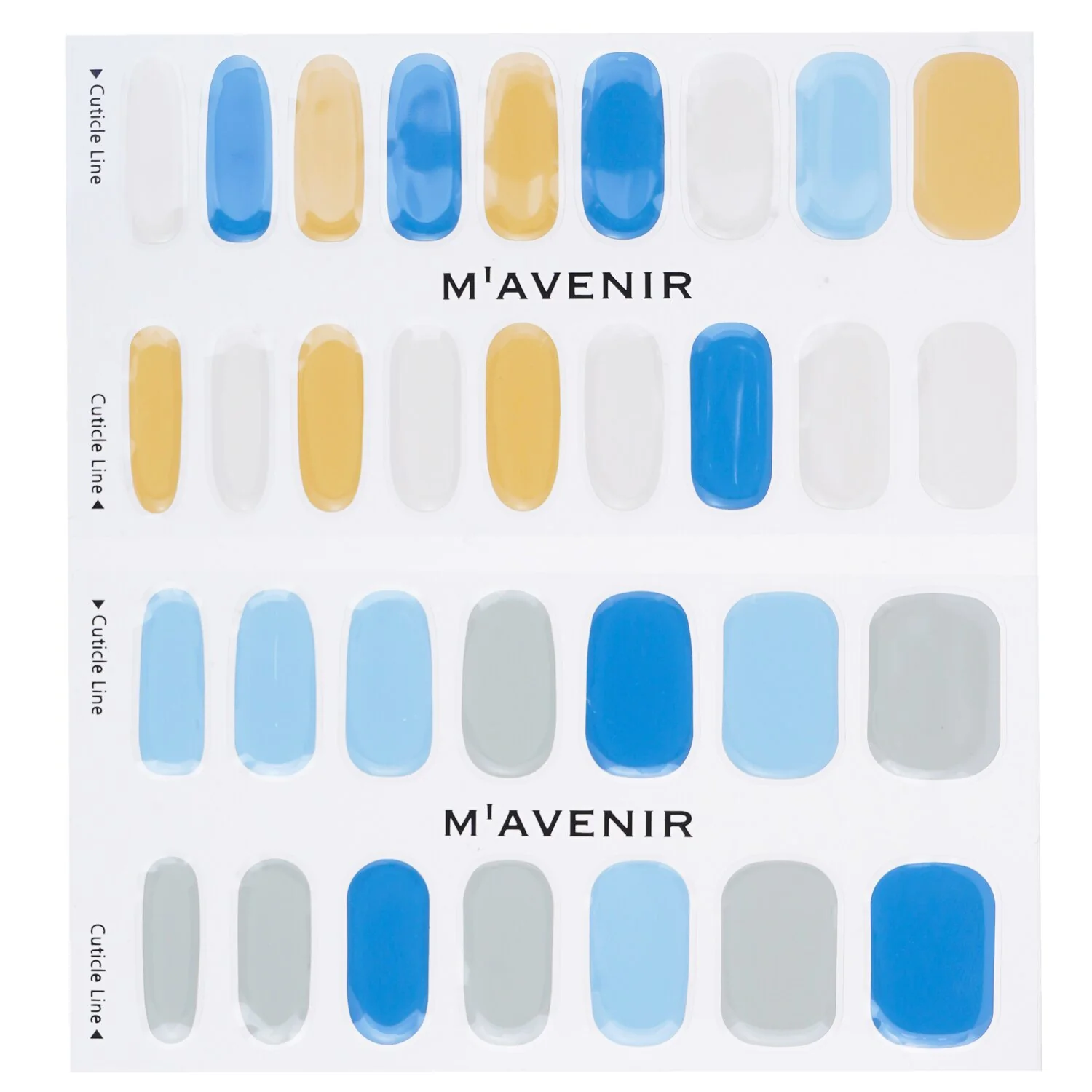 Mavenir Nail Sticker (Assorted Colour) - # Pastel Beach Nail  32pcs - Olabens