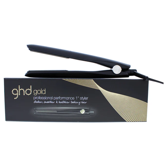GHD Gold Professional Styler Flat Iron - Black by GHD for Unisex - 1 Inch Flat Iron - Olabens