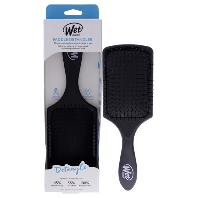Wet Brush Paddle Detangler Brush - Black by Wet Brush for Unisex - 1 Pc Hair Brush - Olabens